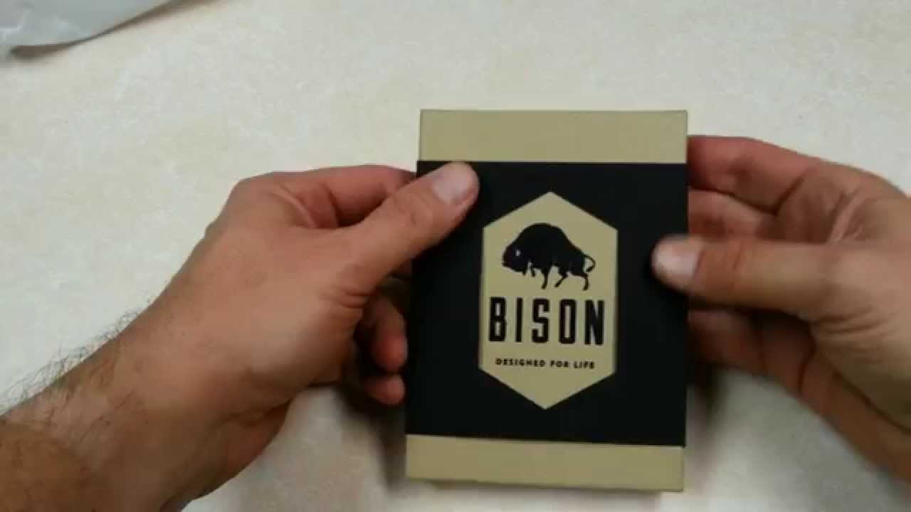 Bison Made No 8 leather wallet unpacking