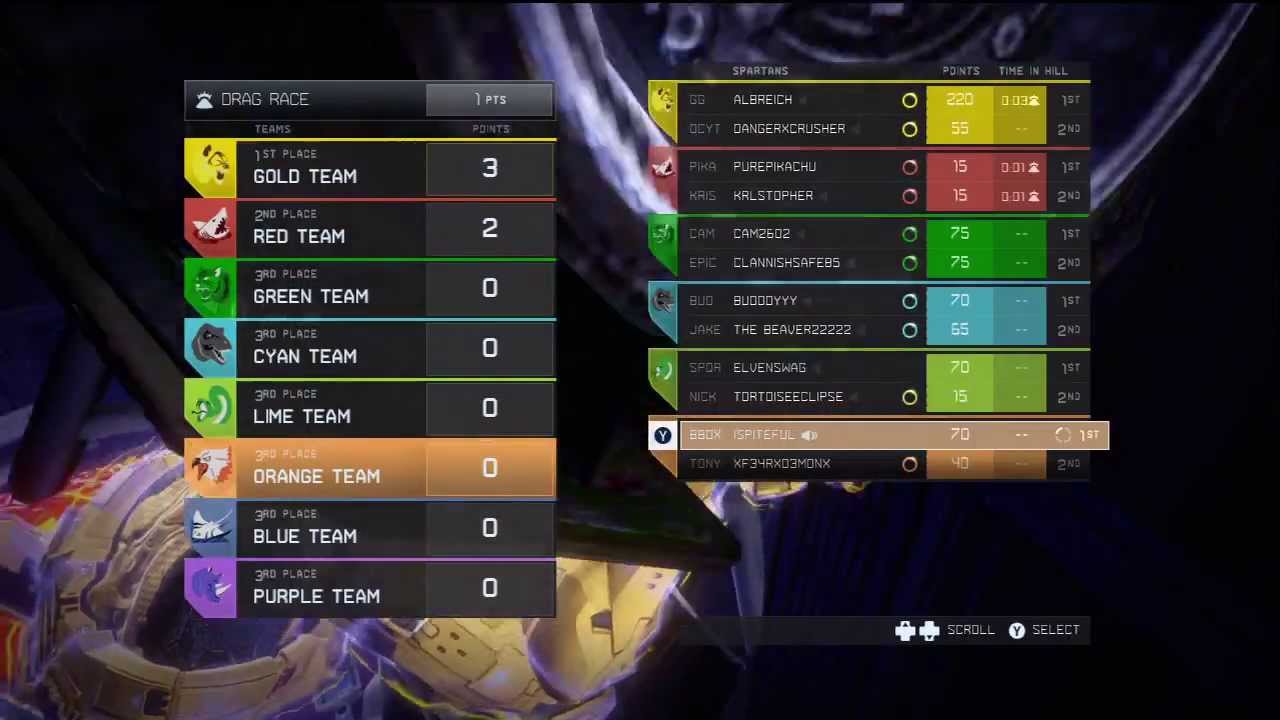 Halo 4 Huge custom game : Drag race