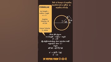 V = rw  angular velocity