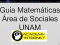GUÍA MATEMÁTICAS SOCIALES UNAM