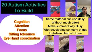20 Autism Activities to make Busy and Improve Cognition #asd #autism #adhd #autistic #autisticchild