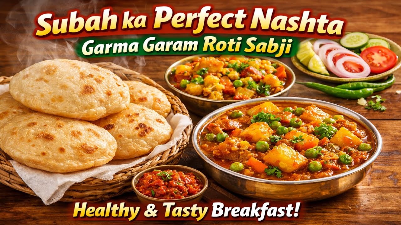 Subah ka Perfect Nashta Garma Garam Roti Sabji | Healthy & Tasty Breakfast Sam Unique Recipes Vlog