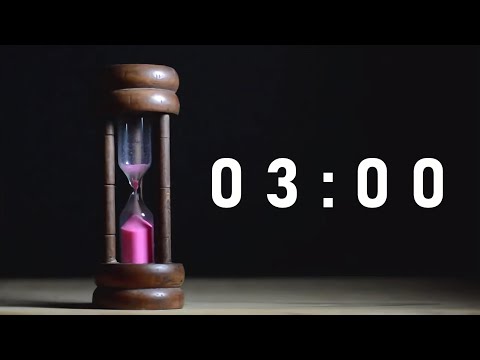 3 MINUTE TIMER + ALARM | COUNTDOWN Hourglass Sand Timer