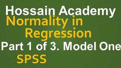 Normality in Regression Residual. Model One. Part 1 of 3. SPSS