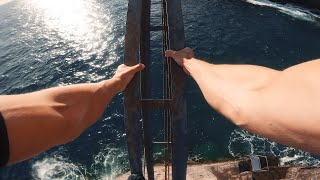 Cliff Jumping The Rusty old Crane