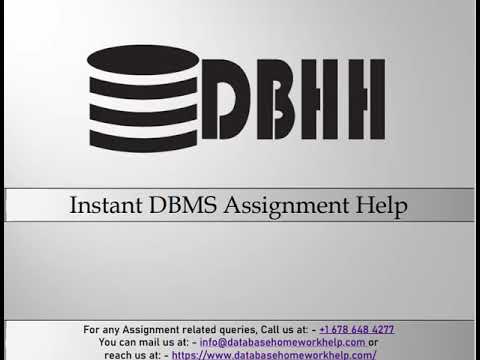 Instant DBMS Assignment Help