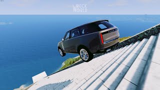 Cars vs Steepest Stair (BeamNG Drive)