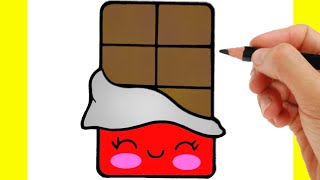 HOW TO DRAW A CHOCOLATE CANDY BAR