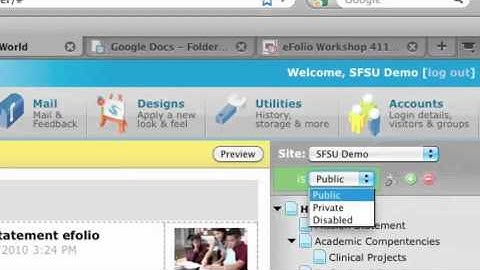Publishing Your ePortfolio - San Francisco State University