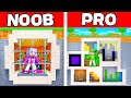 NOOB vs PRO: MODERN MOUNTAIN HOUSE Build Challenge in Minecraft!