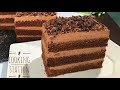 เลเยอร์เค้กช็อกโกแลต | Layer Chocolate Cake With Whipped Cream