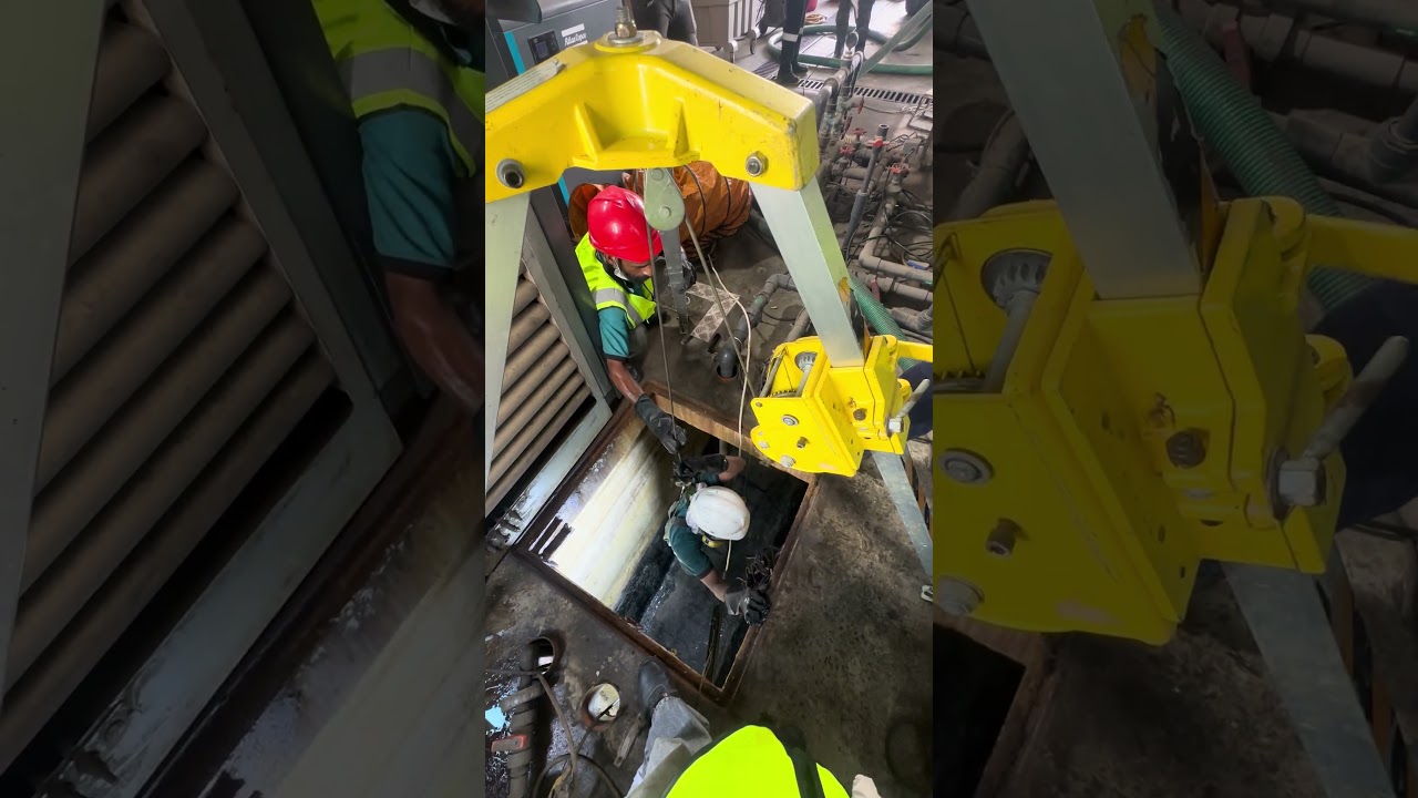 Rescue Tripod Lift After Water Tank Cleaning | Dotless Safety in Action (Dubai) 