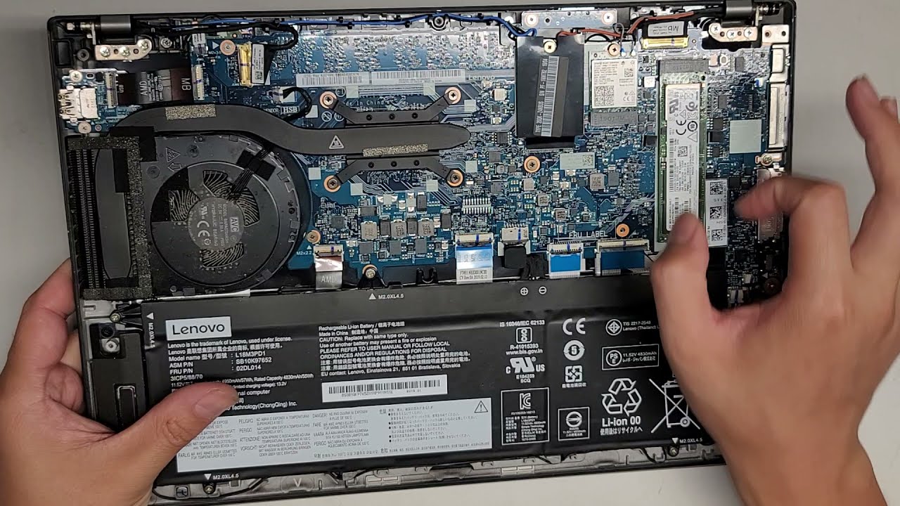 Lenovo ThinkPad T495S Disassembly SSD Hard Drive Upgrade Battery ...