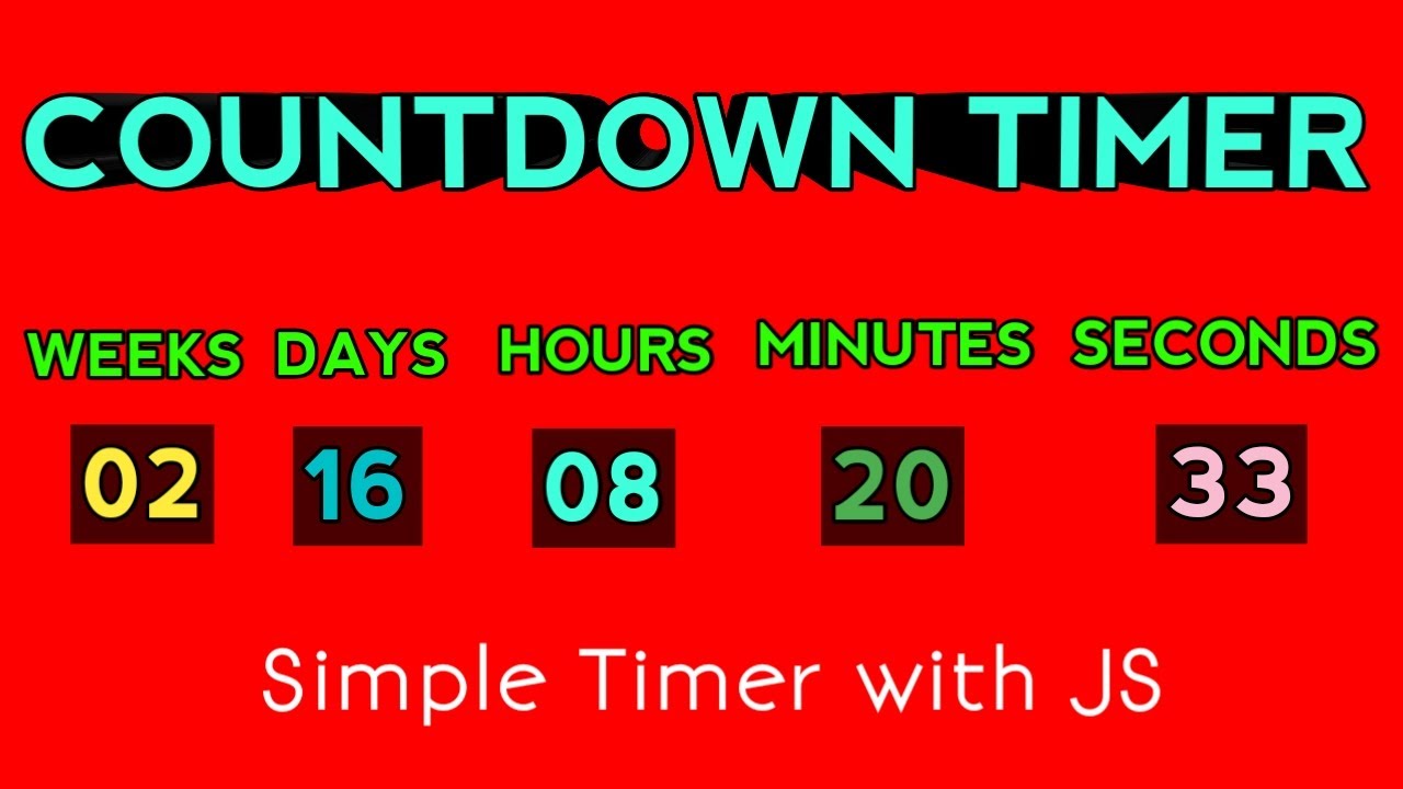 Countdown timer in JS using HTML & CSS | JavaScript Tutorials | Hindi ...