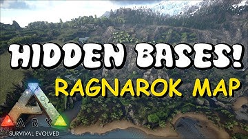 HIDDEN BASE LOCATIONS NEW RAGNAROK MAP! - Top 5 Hidden PvP Bases | ARK: Survival Evolved Bases 2017