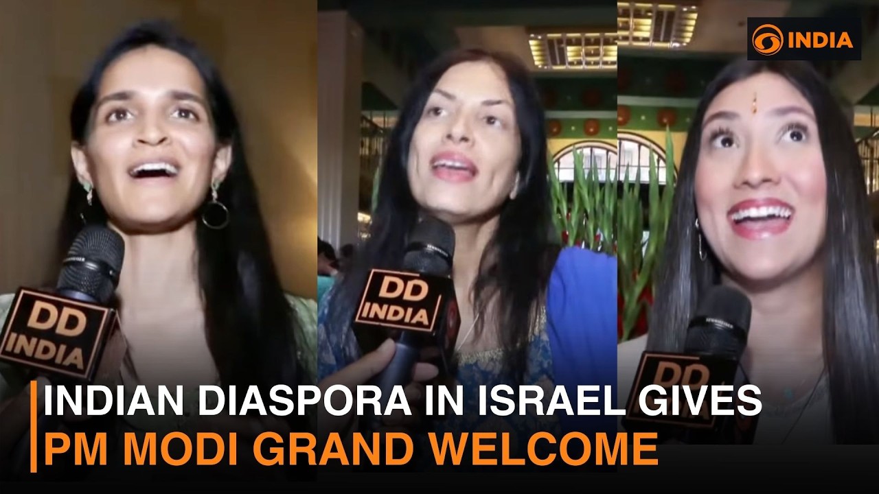 Indian Diaspora in Israel Gives PM Modi Grand Welcome