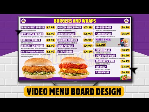 Restaurant Digital Menu Board Design | Animated Menu Video | TV Menu Screen | Menu Card Design 2026