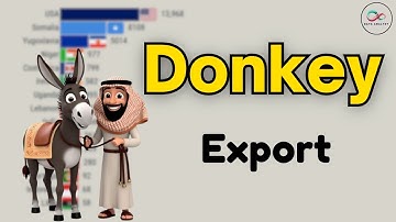 Landen met de hoogste ezelexport ter wereld tussen 1961 en 2025