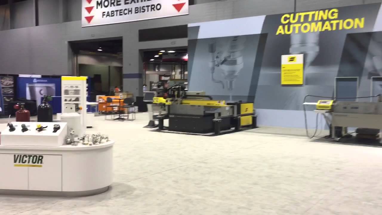 ESAB Booth at Fabtech 2015 - Sunday evening