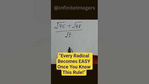 Simplifying Radical EXPRESSION #shorts