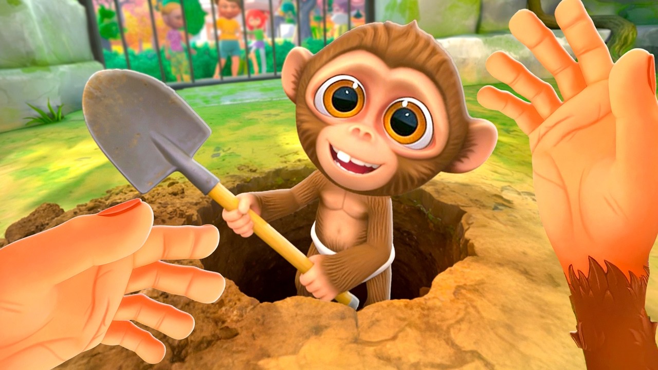 My BABY MONKEY Digs A SECRET TUNNEL To ESCAPE THE ZOO!