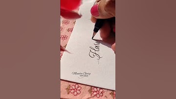 Harshita✨written✍️in modern calligraphy style in 15 seconds #shorts #calligraphy #youtubeshorts