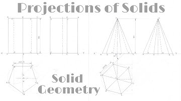 Projections of Solids SG 01 | Solid Geometry | Pentagonal Prism | Hexagonal Pyramid | Vishal D
