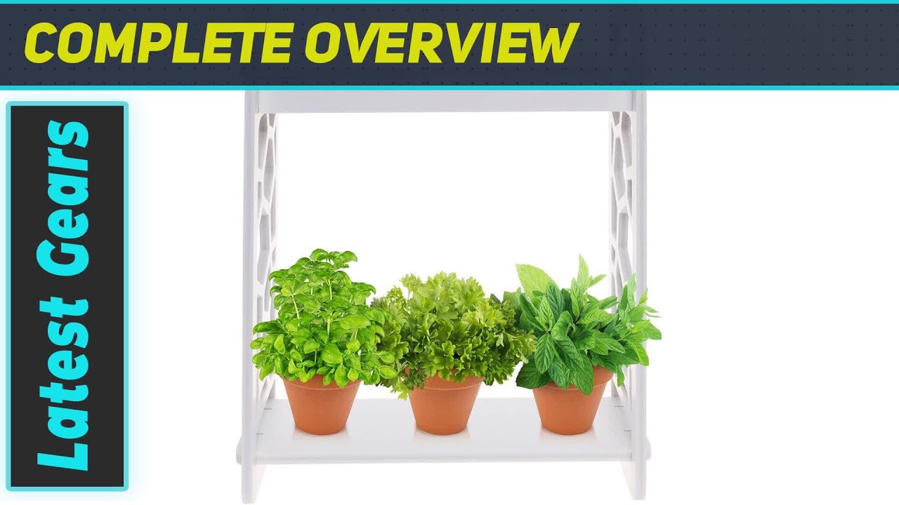 Mindful Design LED Indoor Herb Garden with Timer - Best Mini Planter Kit for Herbs and