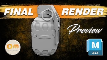 “3D Grenade Prop – Final Render Preview (Maya + Arnold)”