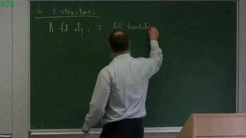 CARW01 | Dr. David Pauksztello | Silting theory and stability conditions