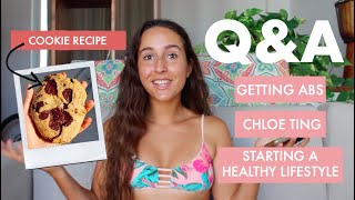 BEGINNER FITNESS Q & A | Chloe Ting, How I got Abs & my fave Healthy Cookie Recipe