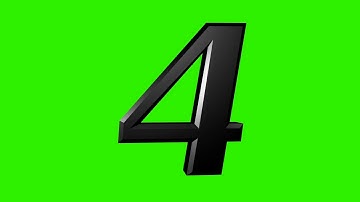 3D Numbers Countdown Green  Video