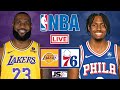 Los Angeles Lakers vs Philadelphia 76ers NBA Live Scoreboard Today