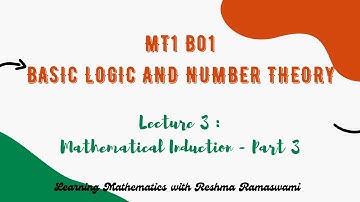 Mathematical Induction | Part 3 - Section 1.3 | 1st Sem B.Sc. Mathematics Core Paper