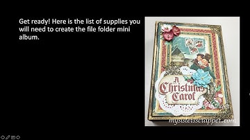 File Folder Mini Album Tutorial Supply List