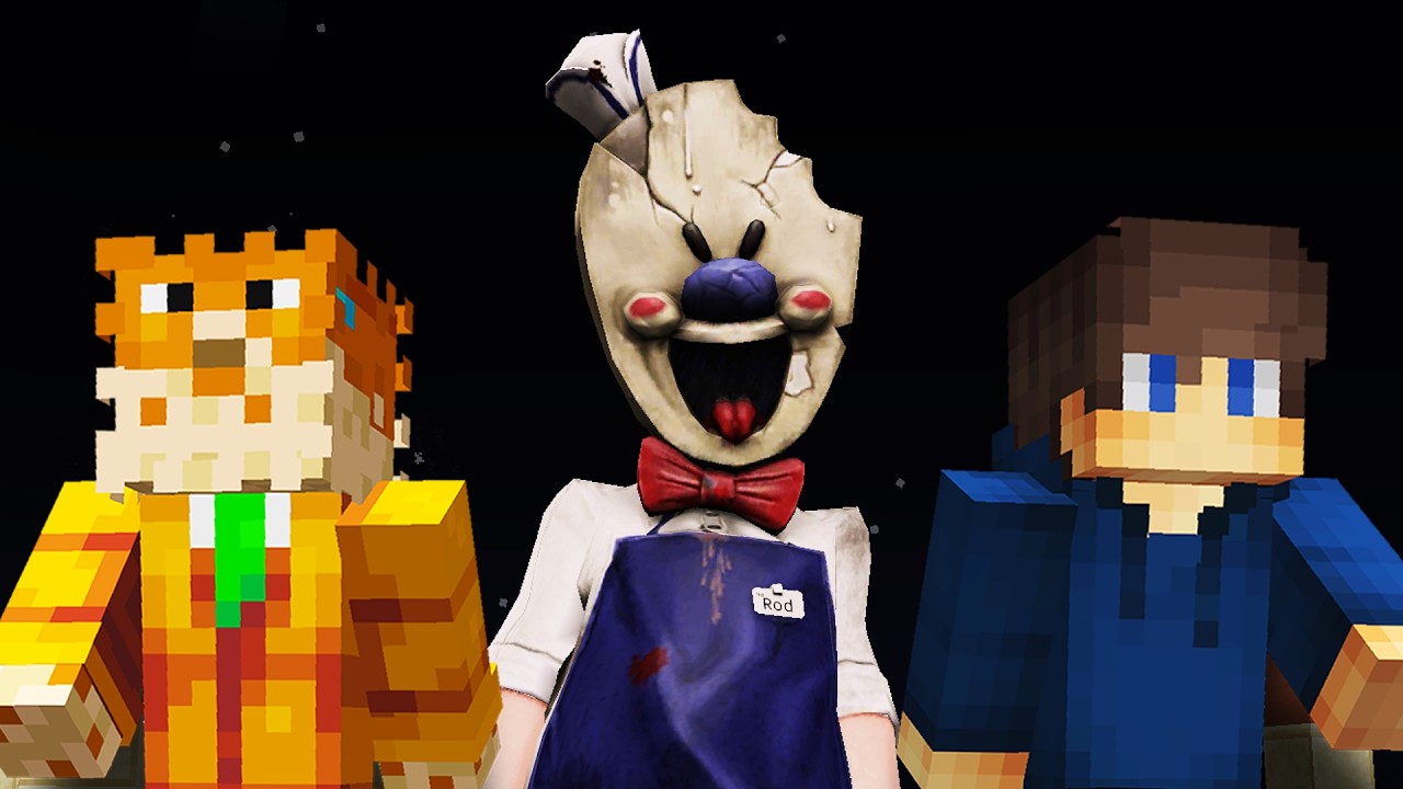 2 Idiots Survive the Ice Scream Man in Minecraft