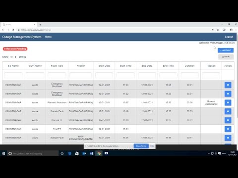 Outage Management System || Getco Employee || Discom Employee || New Online Tripping Entry