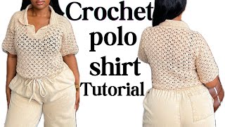 ✨ Crochet Polo Shirt Tutorial | Beginner-Friendly Collared Top