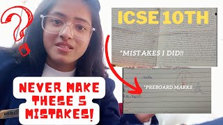 5 Mistakes you should never make in 10th boards🫡😱!!