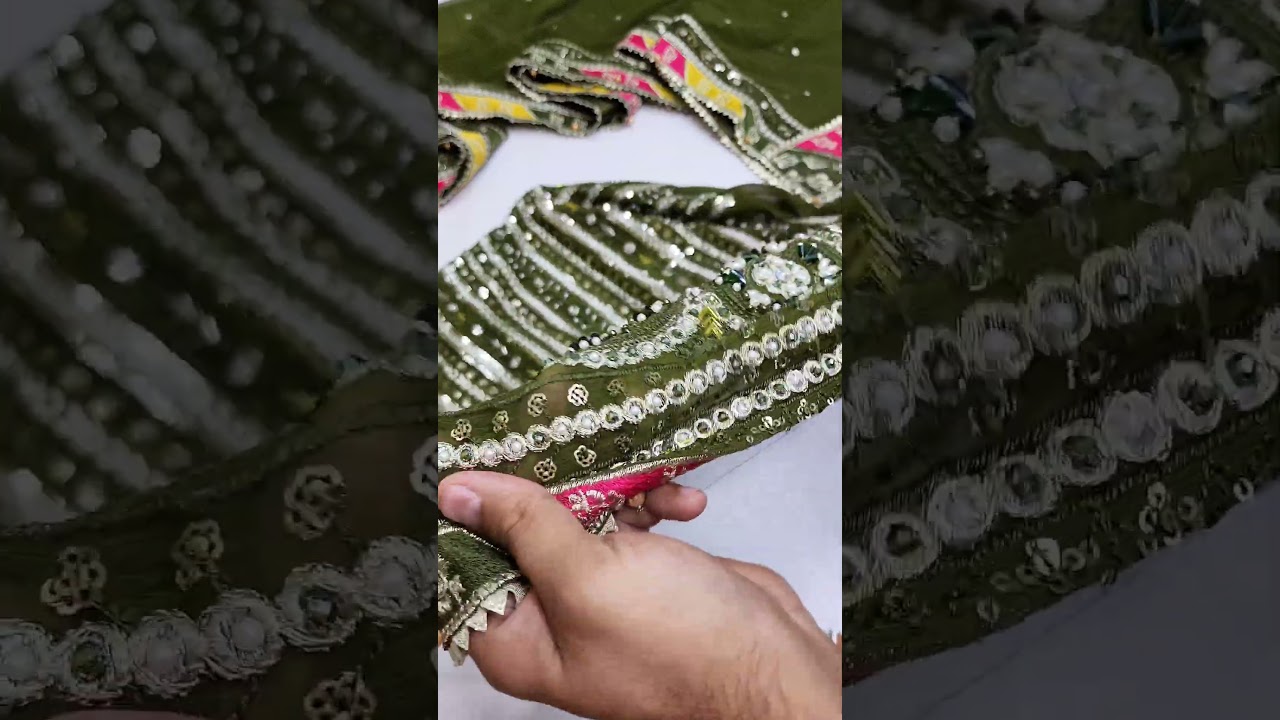 DANANEER BY LAJWANTI MEHNDI CHIFFON BRIDAL GARARA COLLECTION