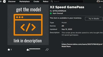 How to Make a X2 Speed GamePass 👟 - Roblox Studio