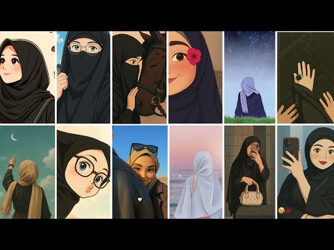 🦢🍁Cartoonist hijab girl