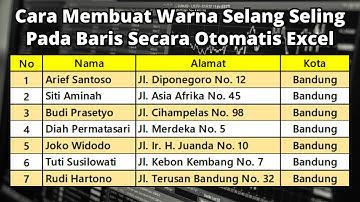 Cara Membuat Warna Baris Selang Seling Otomatis di Excel | Biar Rapi & Mudah Dibaca!