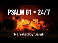 Psalm 91 Sleep Meditation 😴 Fireplace 🔥 24 / 7 🕗