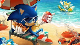Summer Vibes & Ocean Waves • SONIC Music Mix • (1 HOUR )🎧🌊
