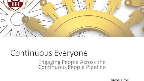 Continuous People Pipeline, with Jayne Groll - an ITSM Academy Webinar