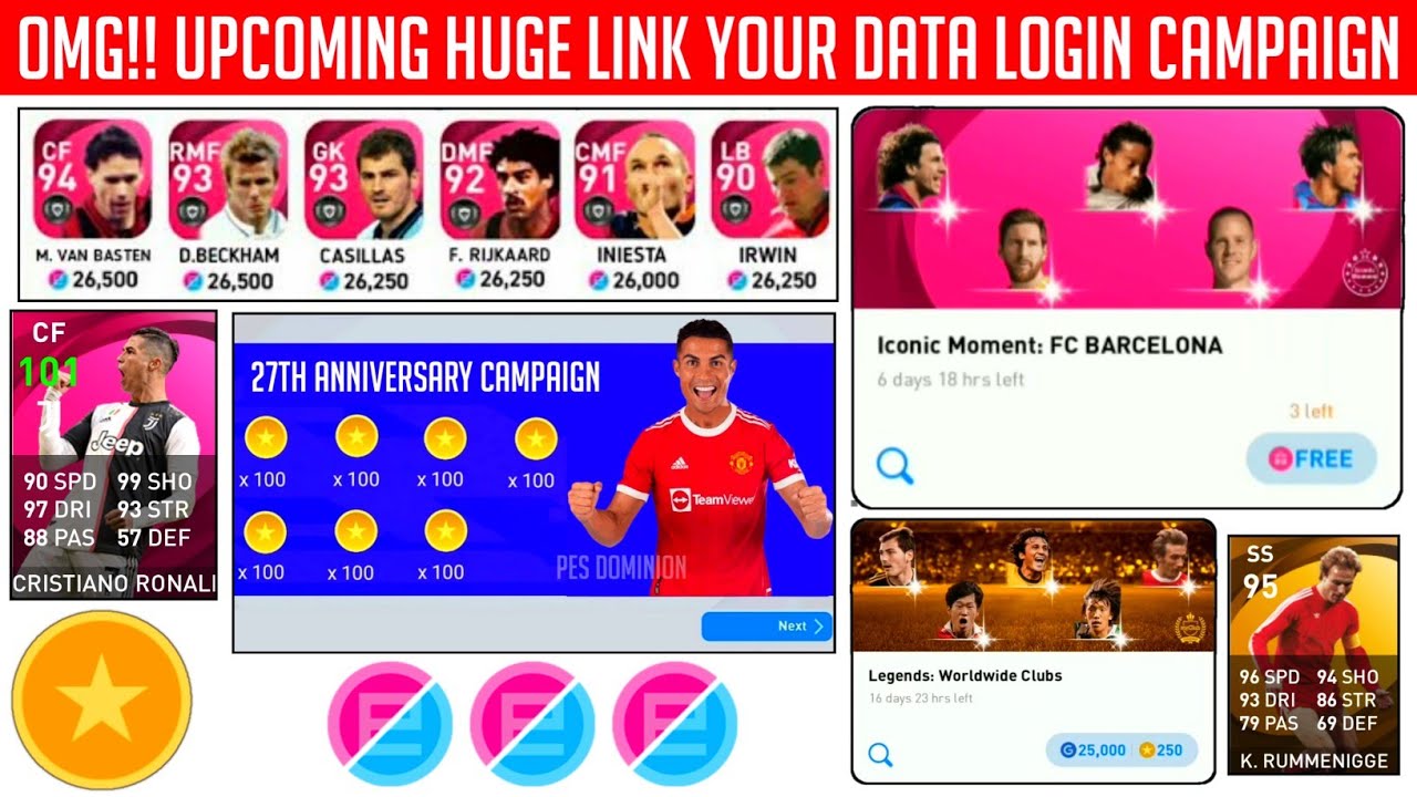 Upcoming Link Your Data Login Campaign | Pes 2021 Mobile |