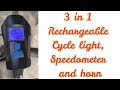 Fastped bicycle Light, Speedometer horn | How to install cycle speedometer in Hindi