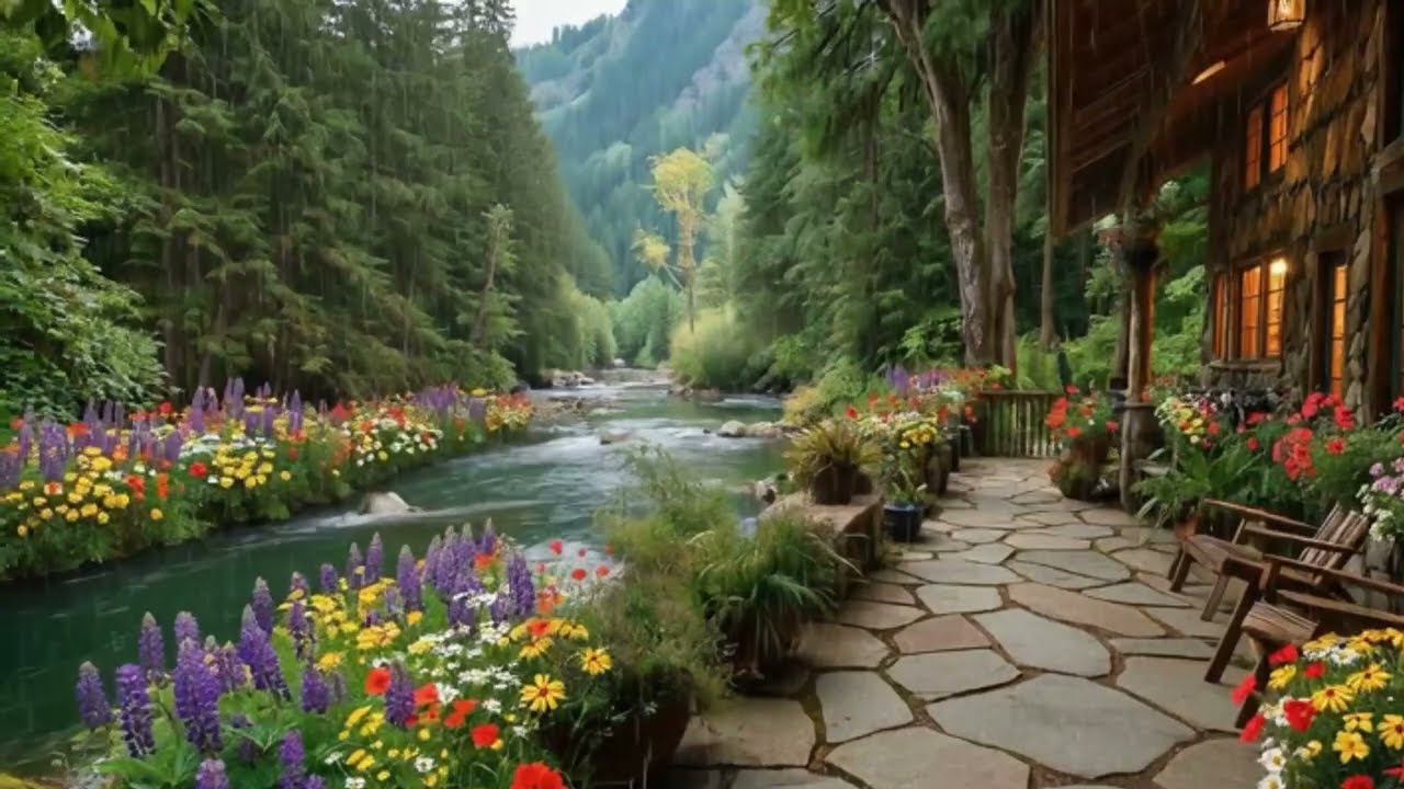 LLUVIA de campo para relajarte, medita y hacer yoga