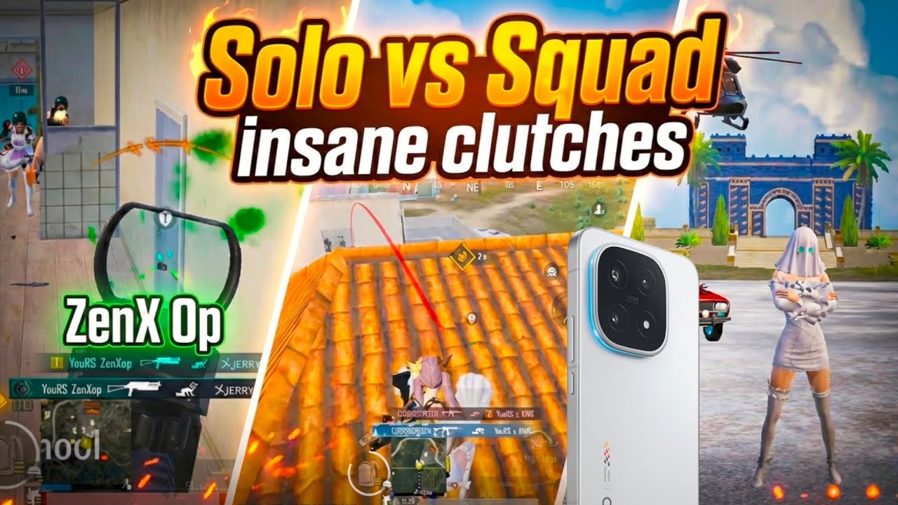 INSANE Solo vs Squad Clutches! 🔥 iQOO 15 BGMI Gameplay (5 Finger Claw)